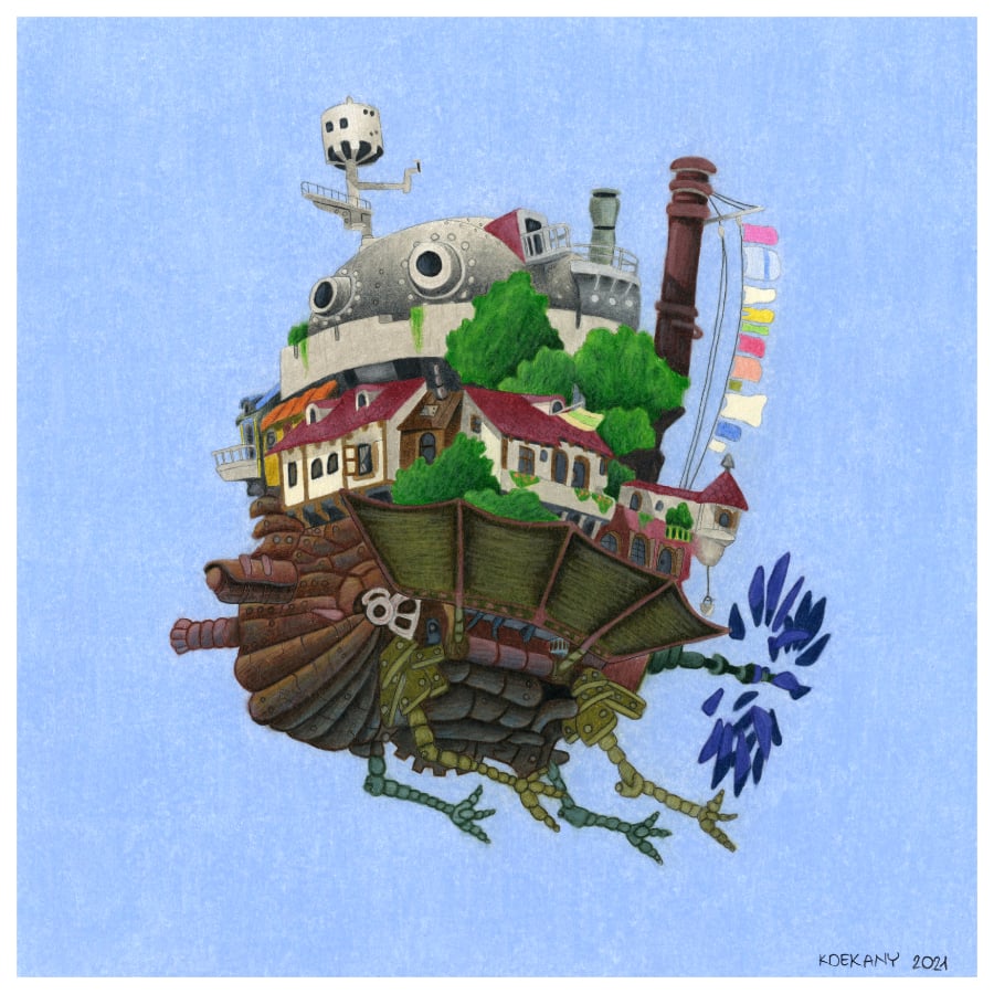 Studio Ghibli 2004 Howl's Moving Castle Miyazaki Fine Art